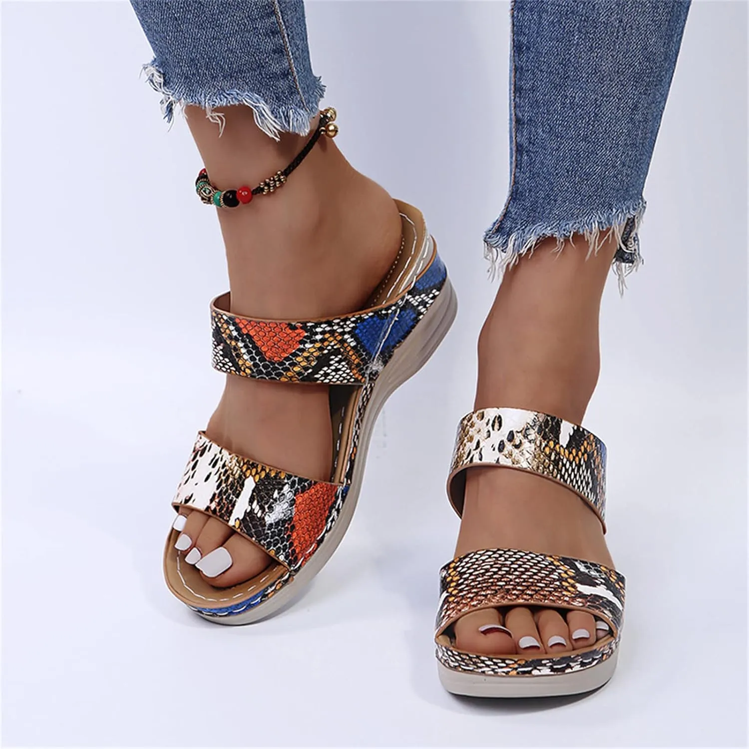 Ladmiple Sandals Women Comfortable Walking Orthopedic Flip Flops with Arch Support Dressy Summer Orthotic Beach Slides 2024