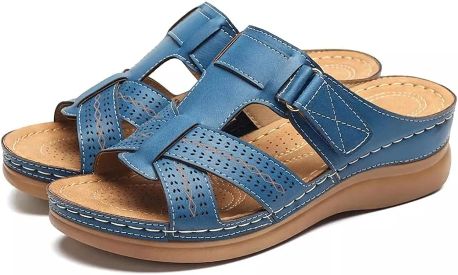 Ladmiple Sandals Women Dressy Summer Flat Flip Flops Arch Support Orthopedic Slides Orthotic Slippers for Plantar Fasciitis