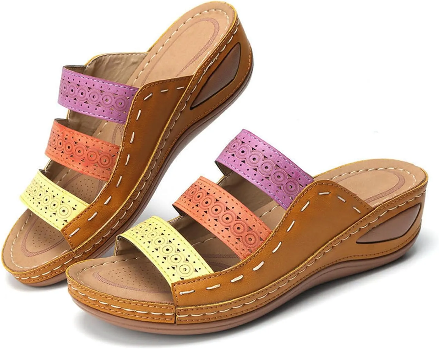 Ladmiple Womens Sandals For Plantar Fasciitis Support Orthopedic Slides Slippers Comfort Dressy Summer Orthotic Flip Flops