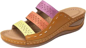 Ladmiple Womens Sandals For Plantar Fasciitis Support Orthopedic Slides Slippers Comfort Dressy Summer Orthotic Flip Flops