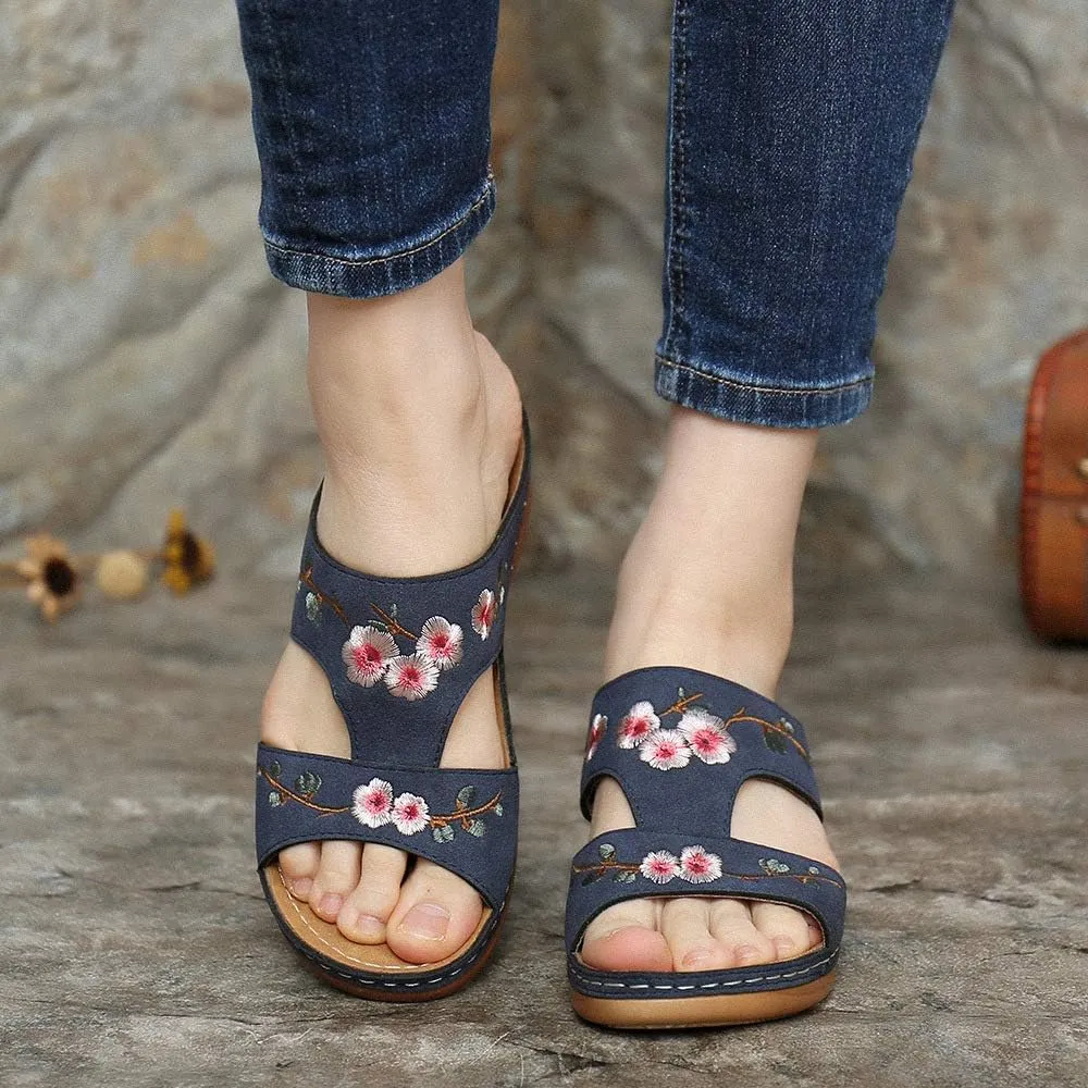 Ladmiple Womens Sandals With Arch Support Walking Orthopedic Sandals Dressy Summer Comfortable Orthotic Flip Flops Slides