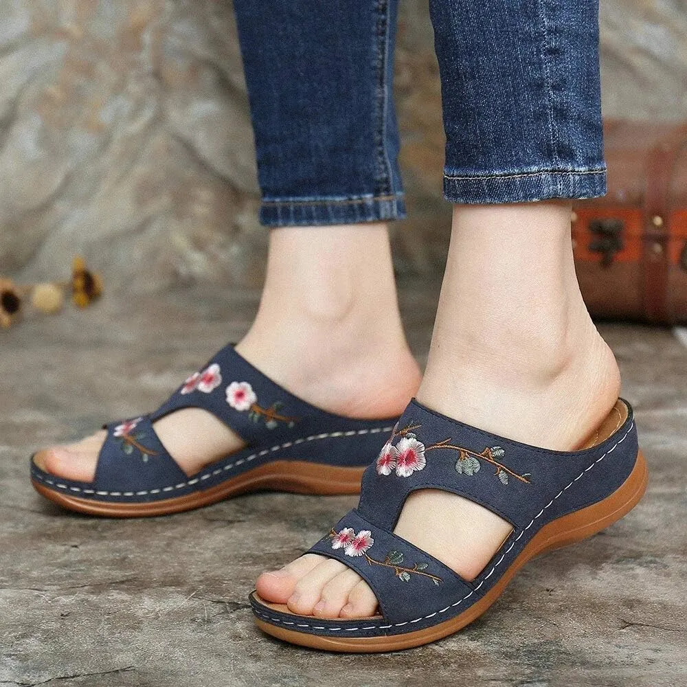 Ladmiple Womens Sandals With Arch Support Walking Orthopedic Sandals Dressy Summer Comfortable Orthotic Flip Flops Slides