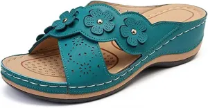 Ladmiple Womens Sandals With Arch Support Walking Orthopedic Slides Slippers Summer Orthotic Flip Flops for Plantar Fasciitis