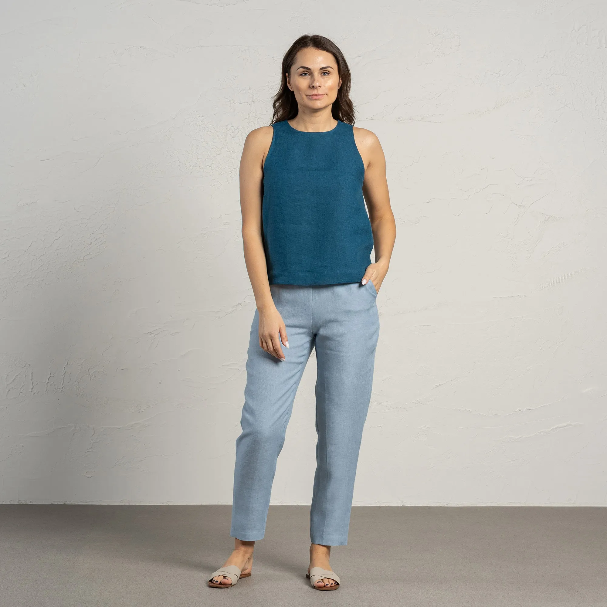 Linen Pants Dakota Cloudy Blue
