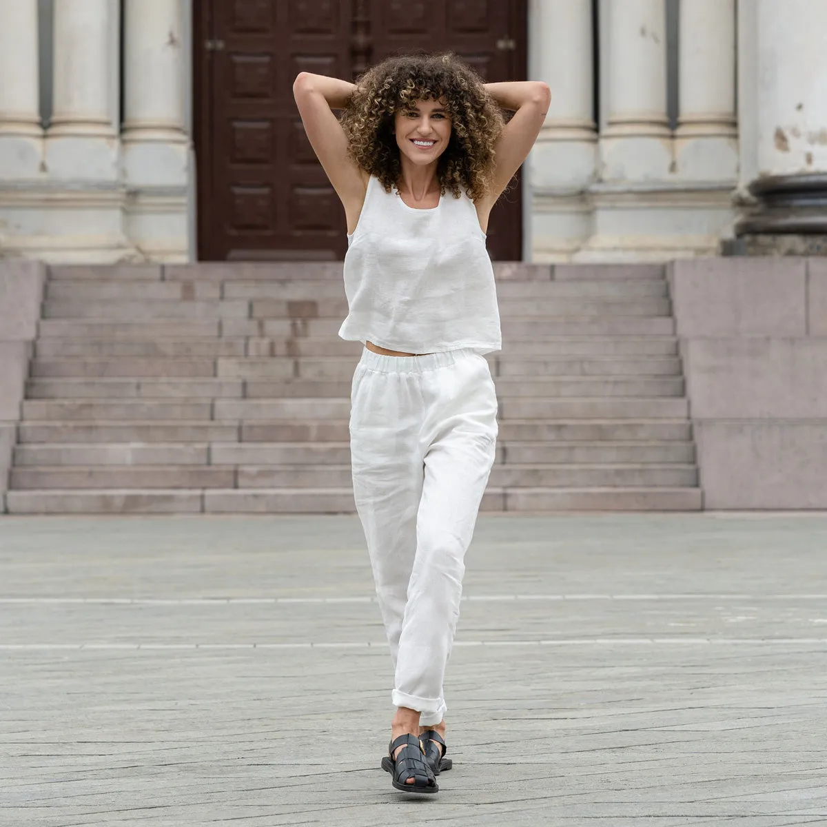 Linen Pants Dakota Pure White
