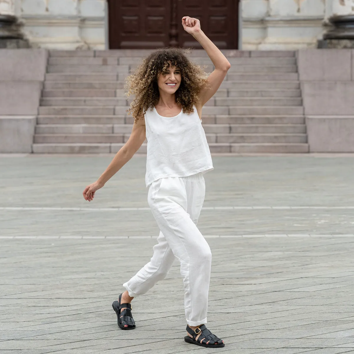 Linen Pants Dakota Pure White