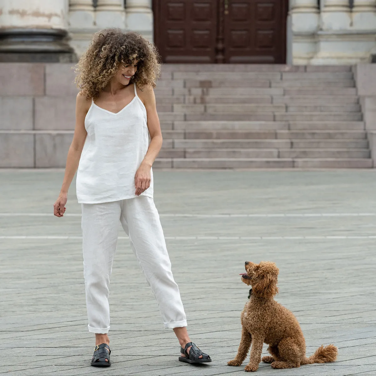 Linen Pants Dakota Pure White