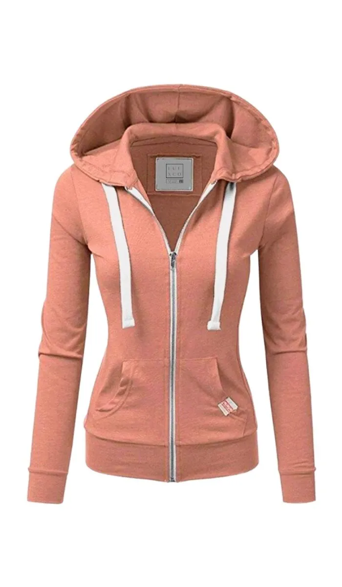 Luexco Women's Hoodie Sweatshirt Solid Long Sleeve