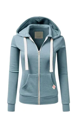 Luexco Women's Hoodie Sweatshirt Solid Long Sleeve