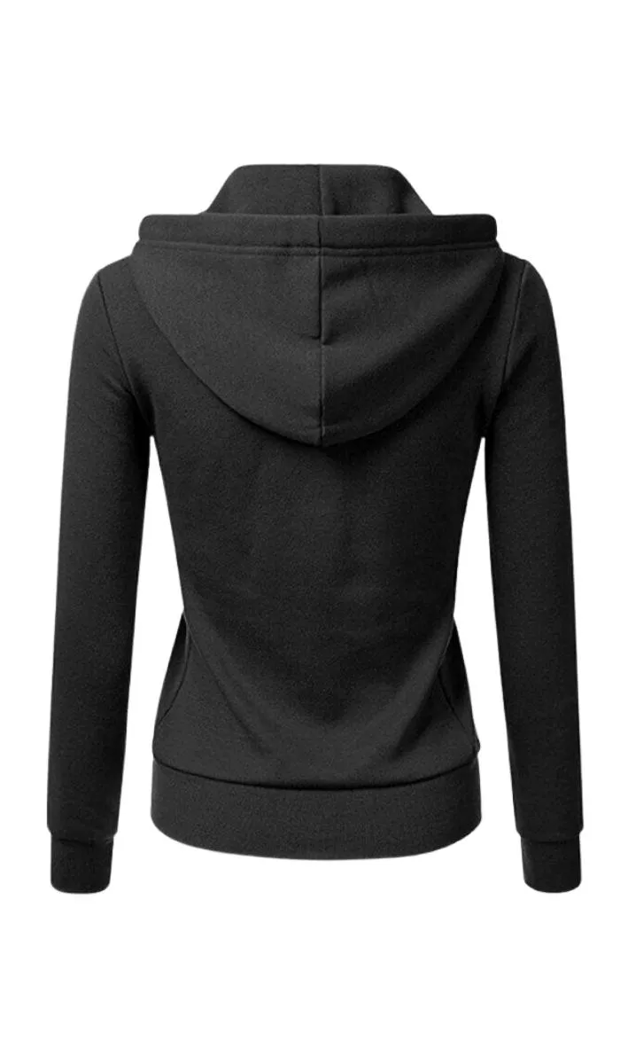 Luexco Women's Hoodie Sweatshirt Solid Long Sleeve
