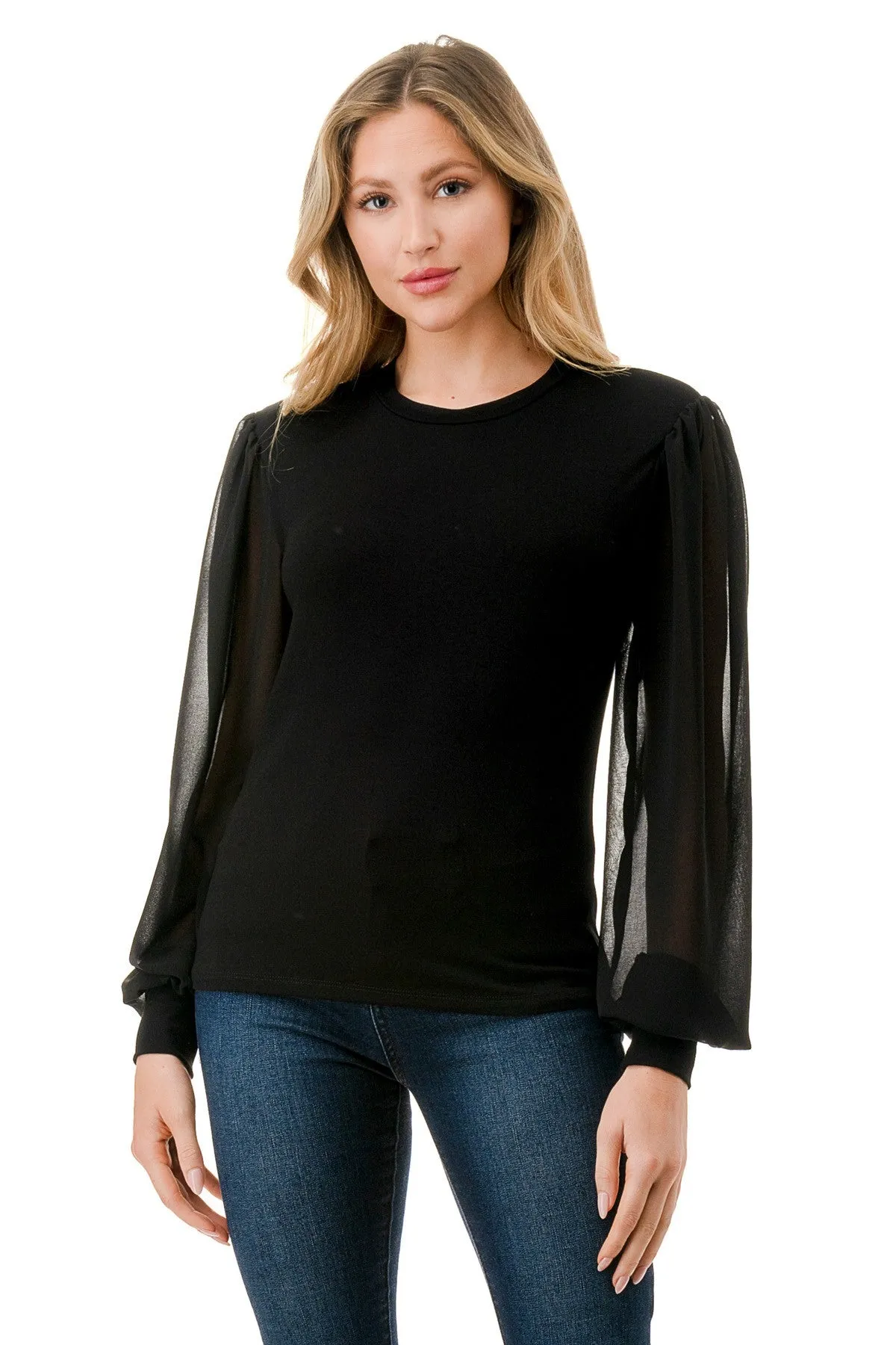 Luxurious Chiffon Sleeve Top