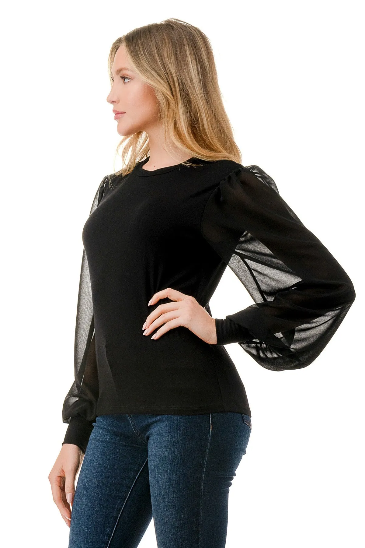 Luxurious Chiffon Sleeve Top