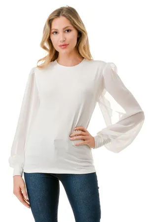 Luxurious Chiffon Sleeve Top