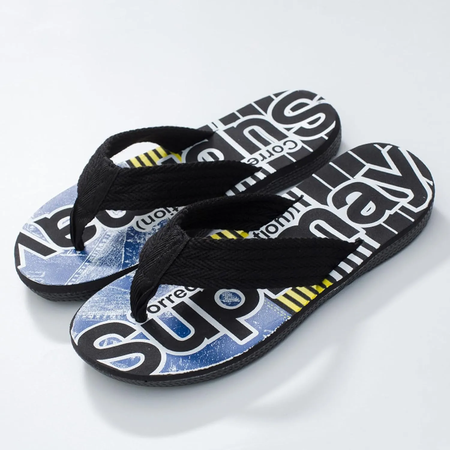 Men Summer Casual Outside Wear Beach Non Slip Breathable Flip Flops Toes Big Size Flat Bottom Mens Deer Slippers