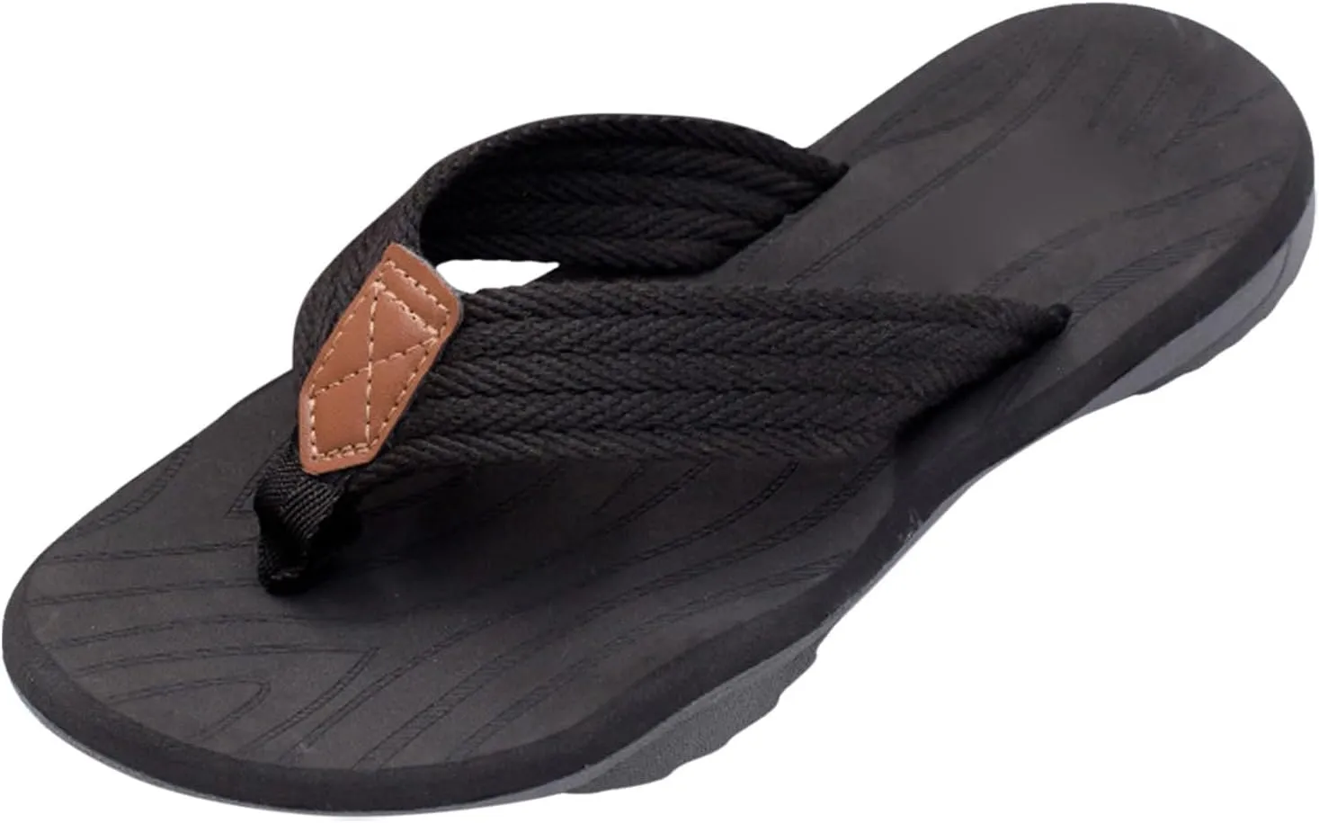 Men Summer Casual Outside Wear Beach Non Slip Breathable Flip Flops Toes Big Size Robe Set for Men with Slipper