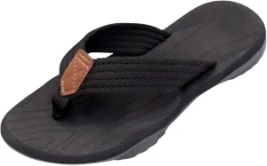 Men Summer Casual Outside Wear Beach Non Slip Breathable Flip Flops Toes Big Size Robe Set for Men with Slipper