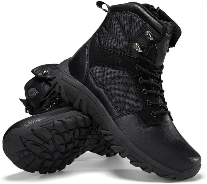 Men's Ankle High Waterproof Hiking Boots Outdoor Lightweight Work Boots