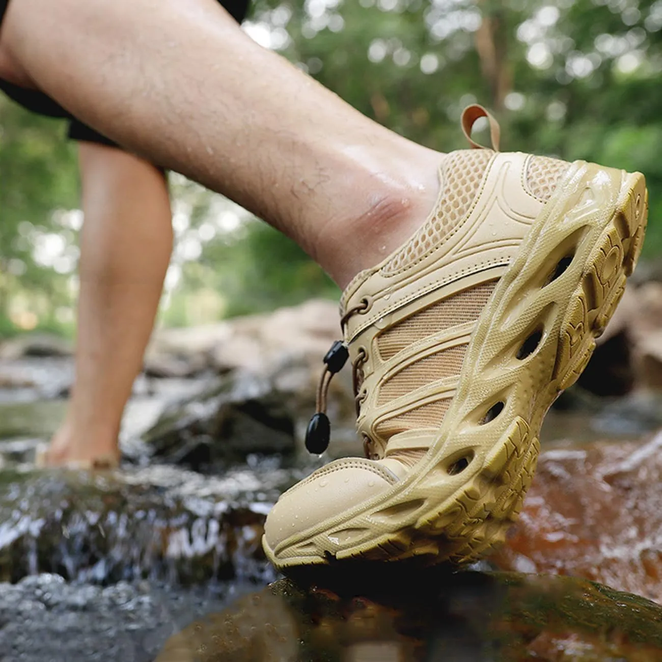 Men's Hiking Shoes Breathable Non-Slip Water Shoes Outdoors Walking Trekking Camping Sneakers