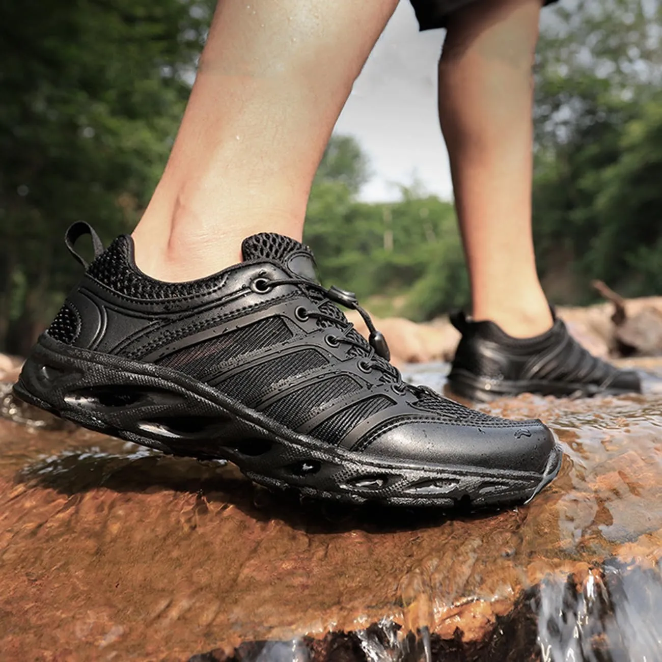Men's Hiking Shoes Breathable Non-Slip Water Shoes Outdoors Walking Trekking Camping Sneakers