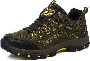 Men's Hiking Shoes, Hunting Shoes, Outdoor, Breathable, Lightweight, Hiking, Off-Road (Color : Dark Green, Size : 9)