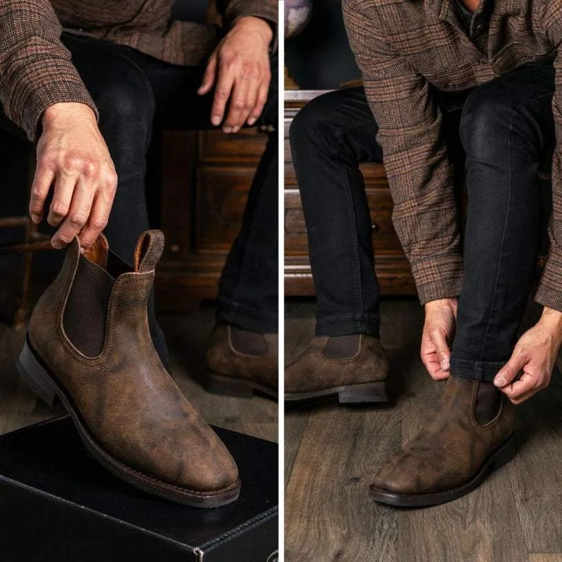 Men's Suede Aged Crafted Chelsea Boots
