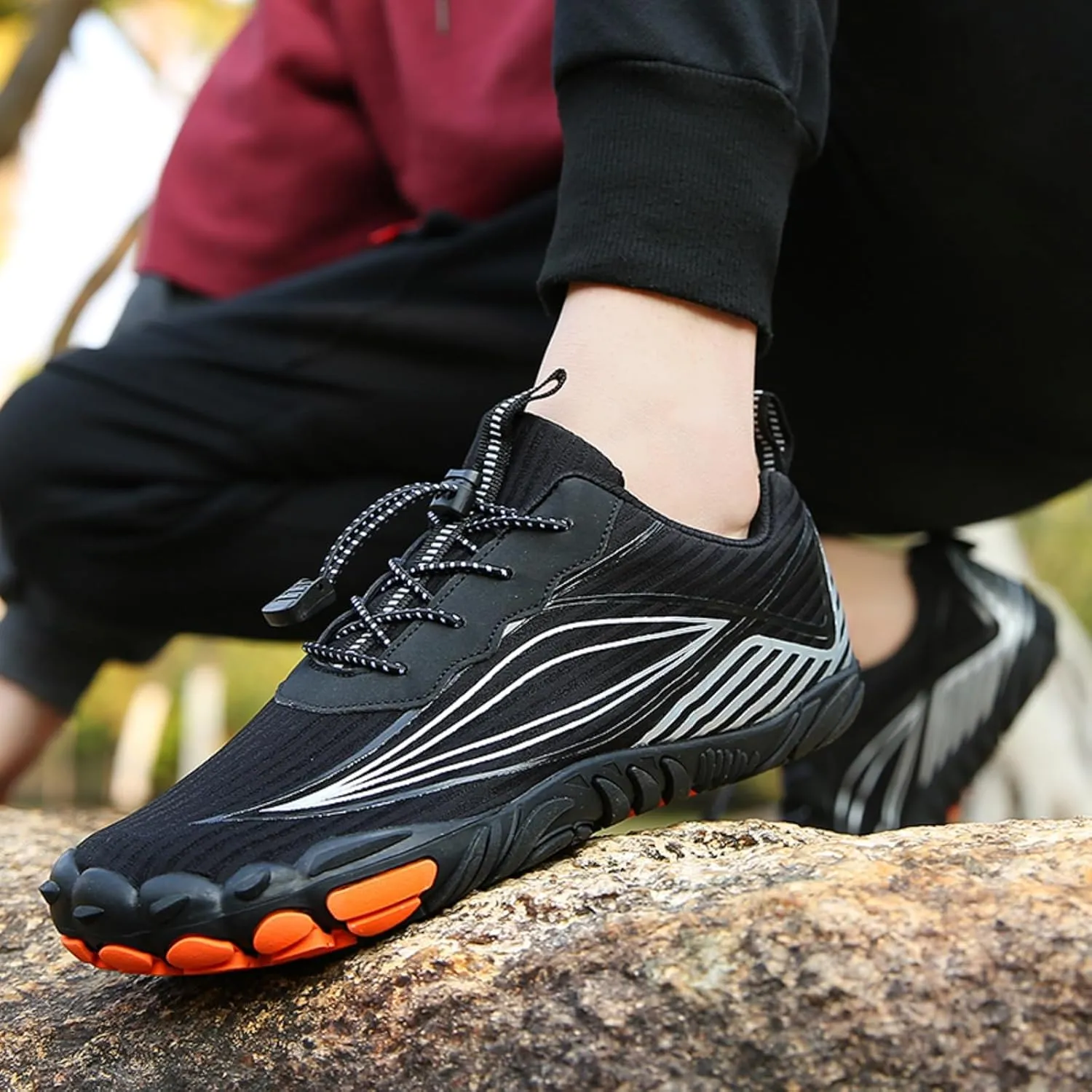 Mens Womens Barefoot Trail Running Shoes Wide Toe Box Zero Drop Cross-Trainer Walking