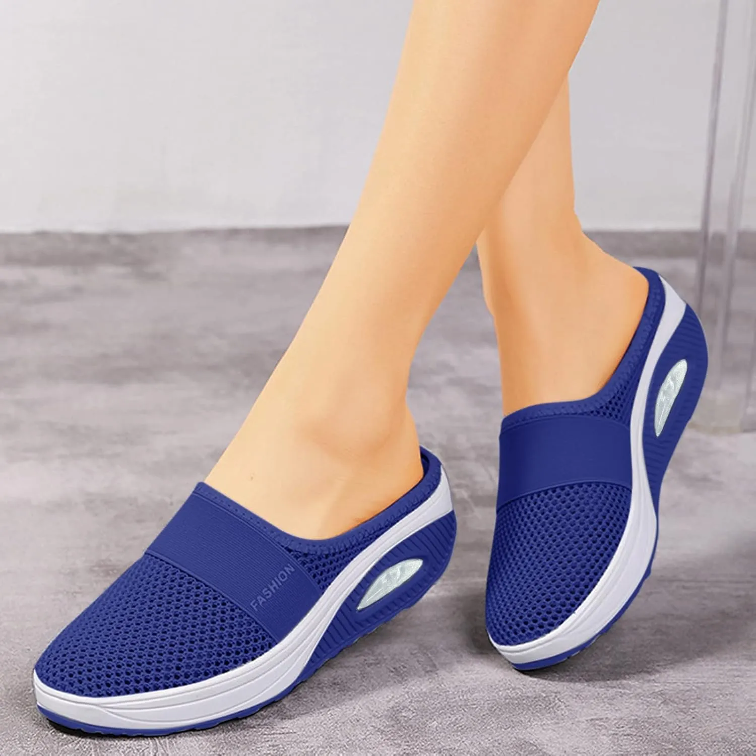 Mesh Sandals Women Casual Breathable Sneakers Fashion Slip on Walking Sandals Breathable Running Shoes