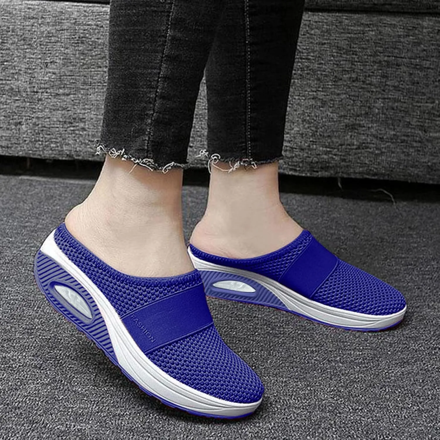 Mesh Sandals Women Casual Breathable Sneakers Fashion Slip on Walking Sandals Breathable Running Shoes
