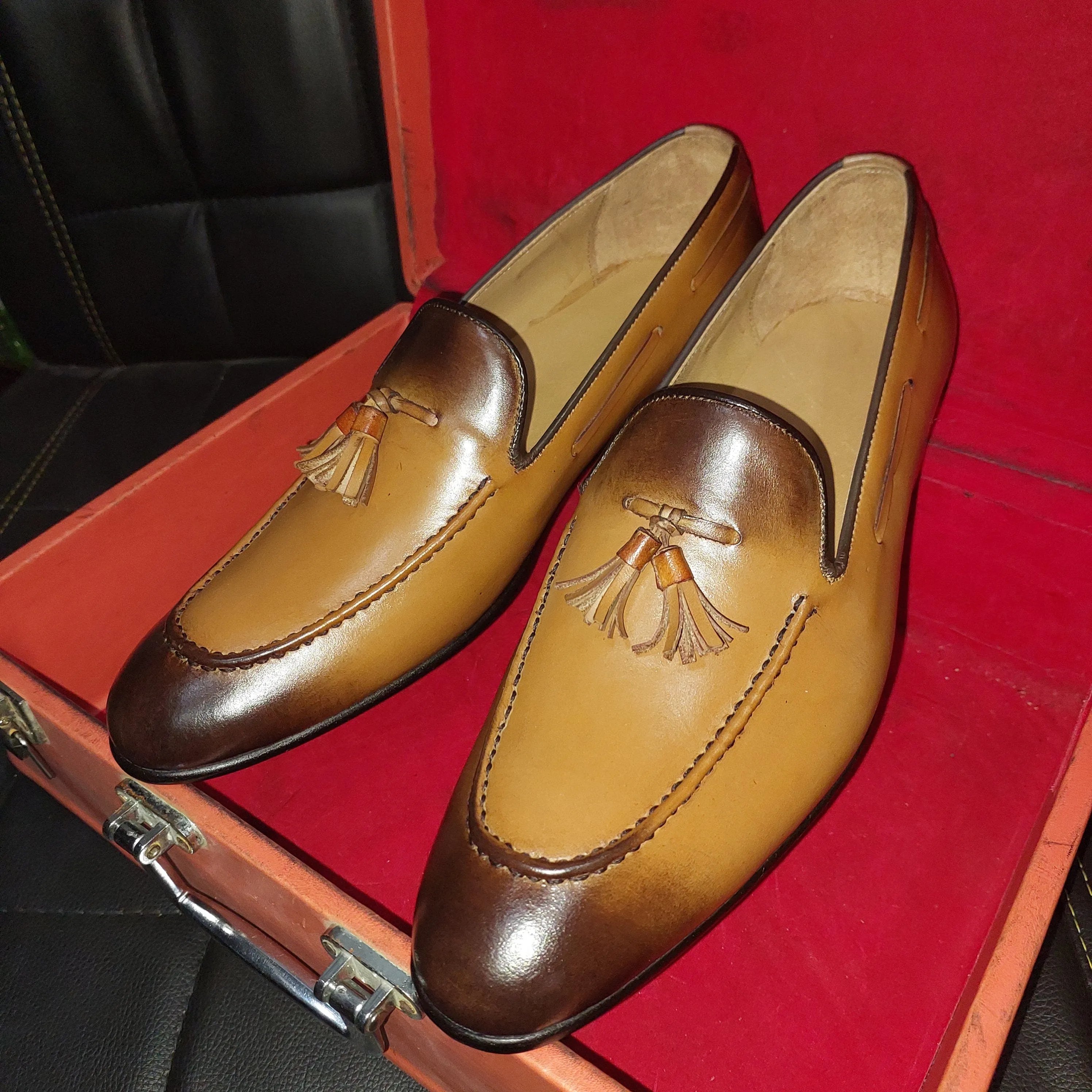 New Men's Handmade Formal Shoes Leather Slip On Stylish Loafer Moccasin Shoes