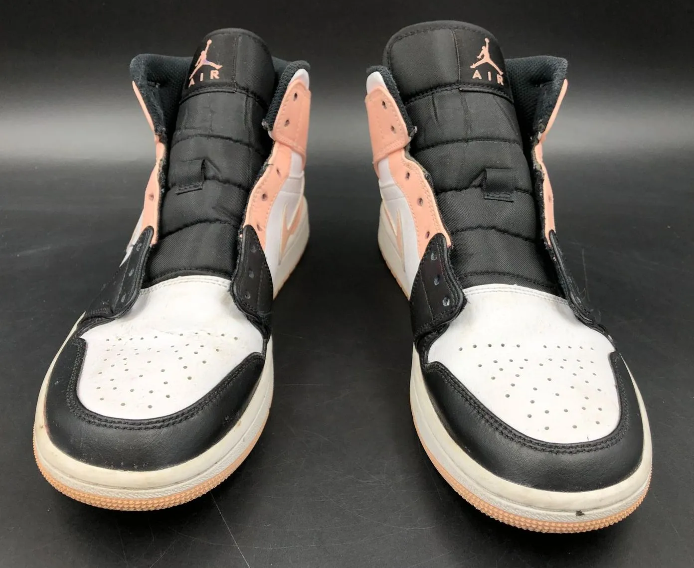 Nike Jordan 1 Mid 'Crimson Tint' Men's White/Black/Pink Sneakers - Size 8 ( COA)