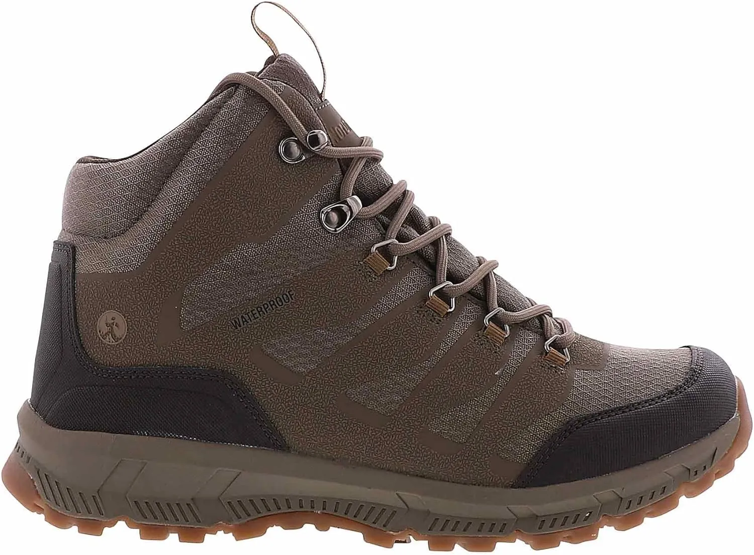 Northside Mens Hargrove Mid Waterproof Hiking Boot - Ripstop Nylon Upper Toe and Heel Reinforcements Removable Insole and Rubber Traction Outsole Hiking Boots for Men