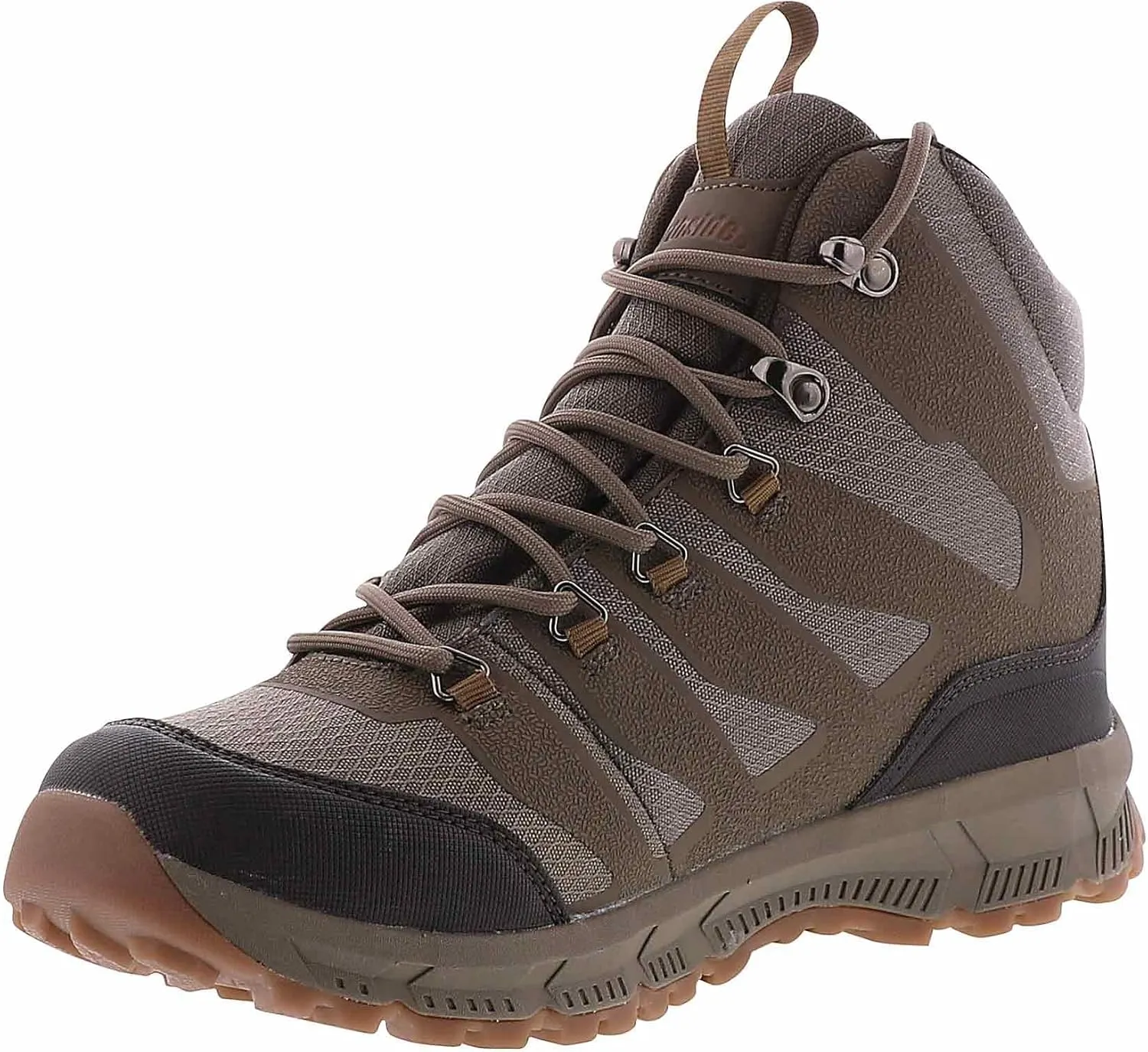 Northside Mens Hargrove Mid Waterproof Hiking Boot - Ripstop Nylon Upper Toe and Heel Reinforcements Removable Insole and Rubber Traction Outsole Hiking Boots for Men