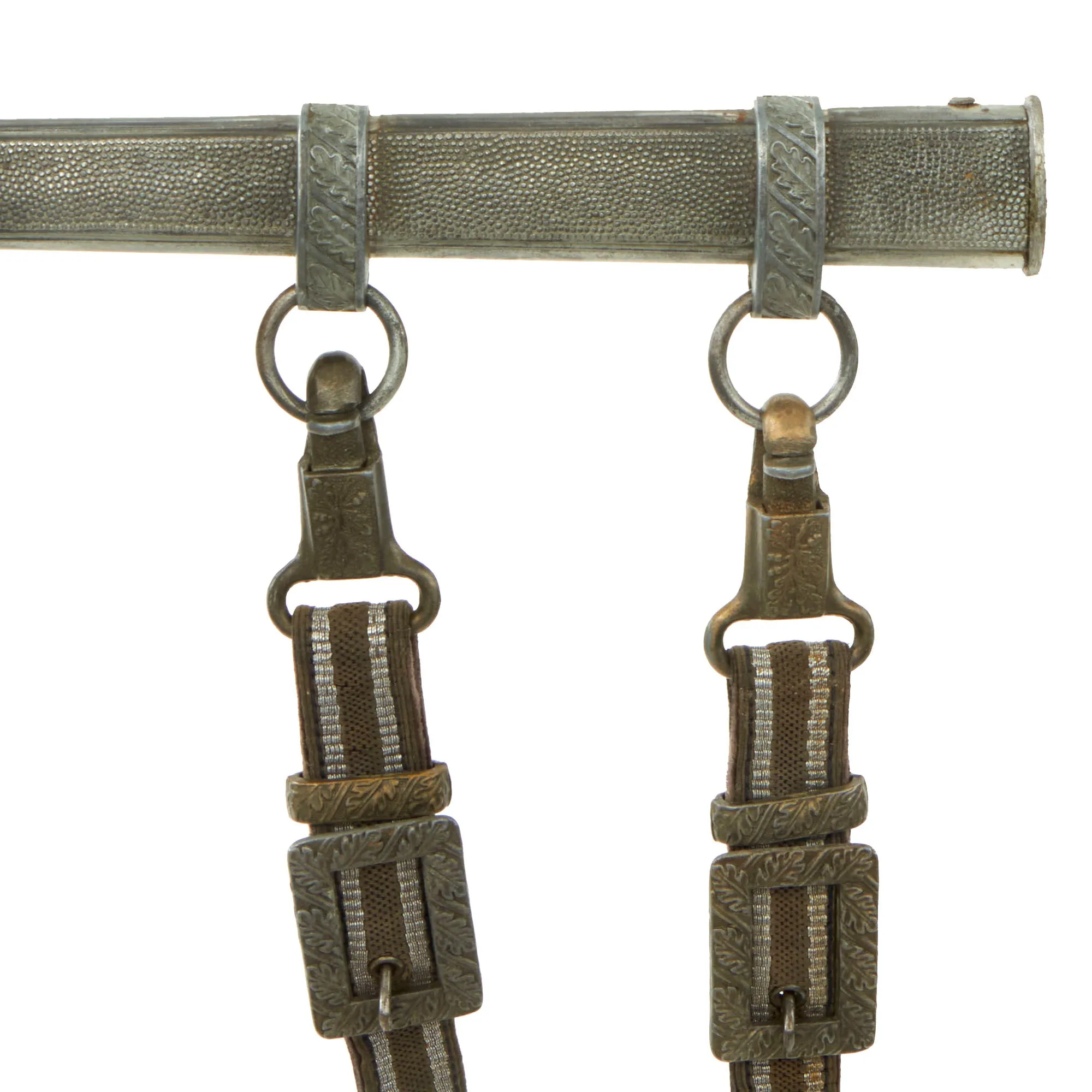 Original WWII German 2nd Model Luftwaffe Dagger with Scabbard, Hanger & Portepee - Excellent Unmarked Blade