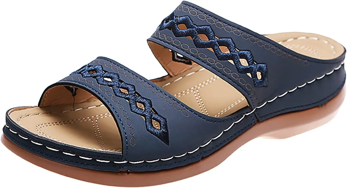 orthopedic sandals for women Platform Sandals for Women Summer Dressy Wedges Sandals Platform Open Toe Sandals Casual Summer High Heels