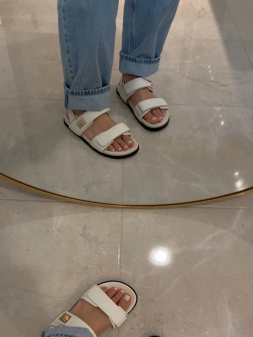 Palmer Flatform Sandal - Cream