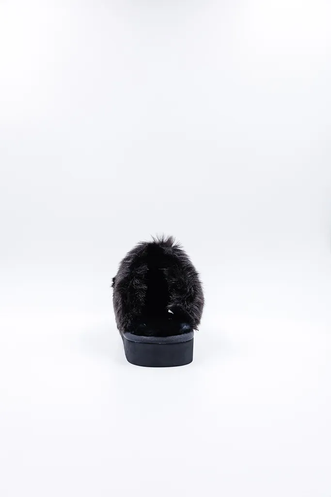 PAWJ Slippers | Black / Black Mink