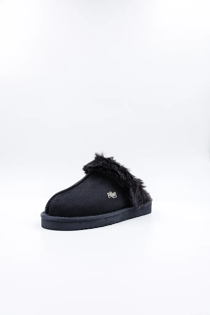 PAWJ Slippers | Black / Black Mink