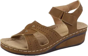 peqiut Women's Sandal Dressy Summer Wedge Orthopedic Sandals for Women Comfortable Outdoor Strap Boho Sandals Casual Shoes