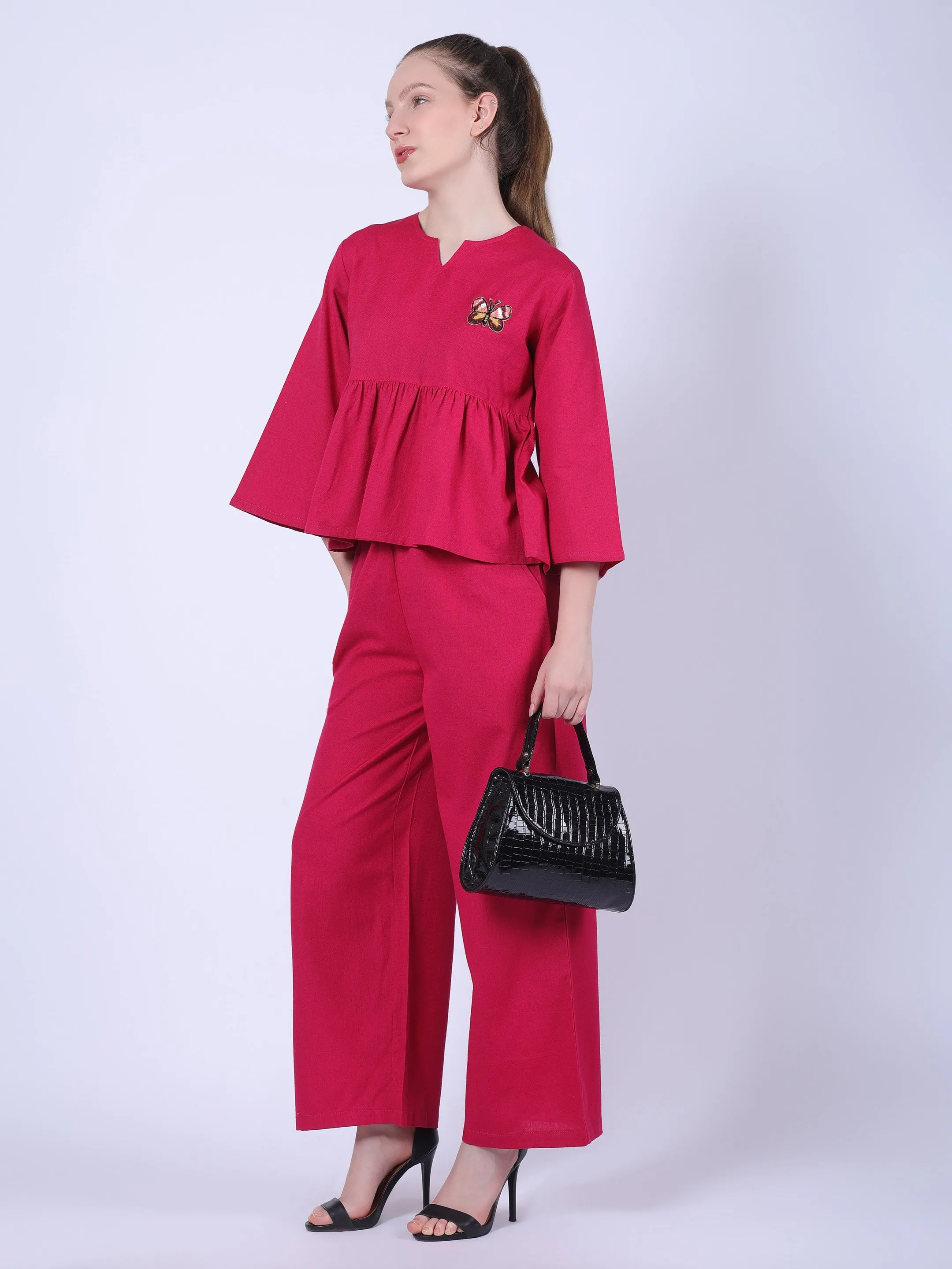 Raspberry Bloom Co-ord Set