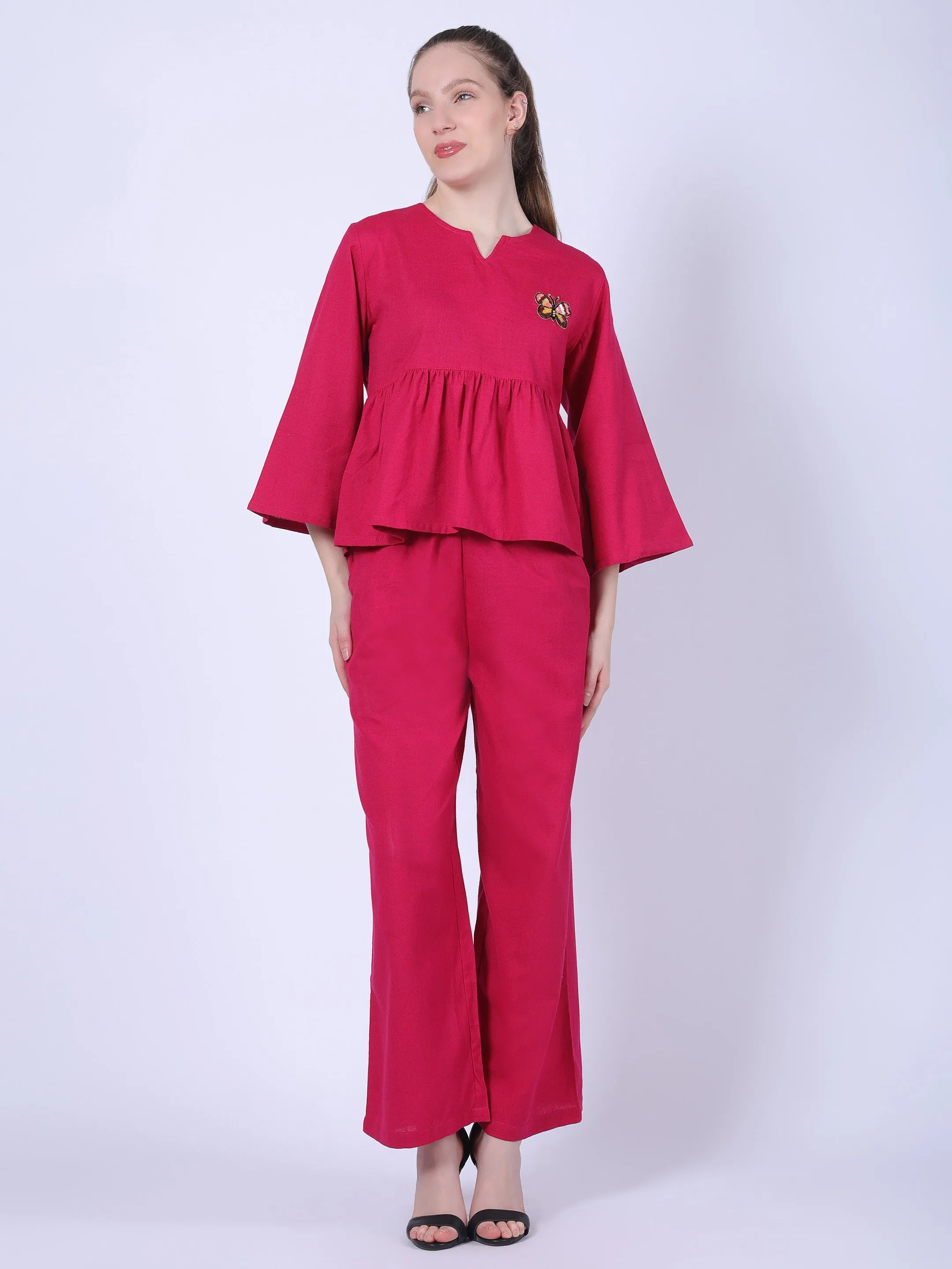 Raspberry Bloom Co-ord Set