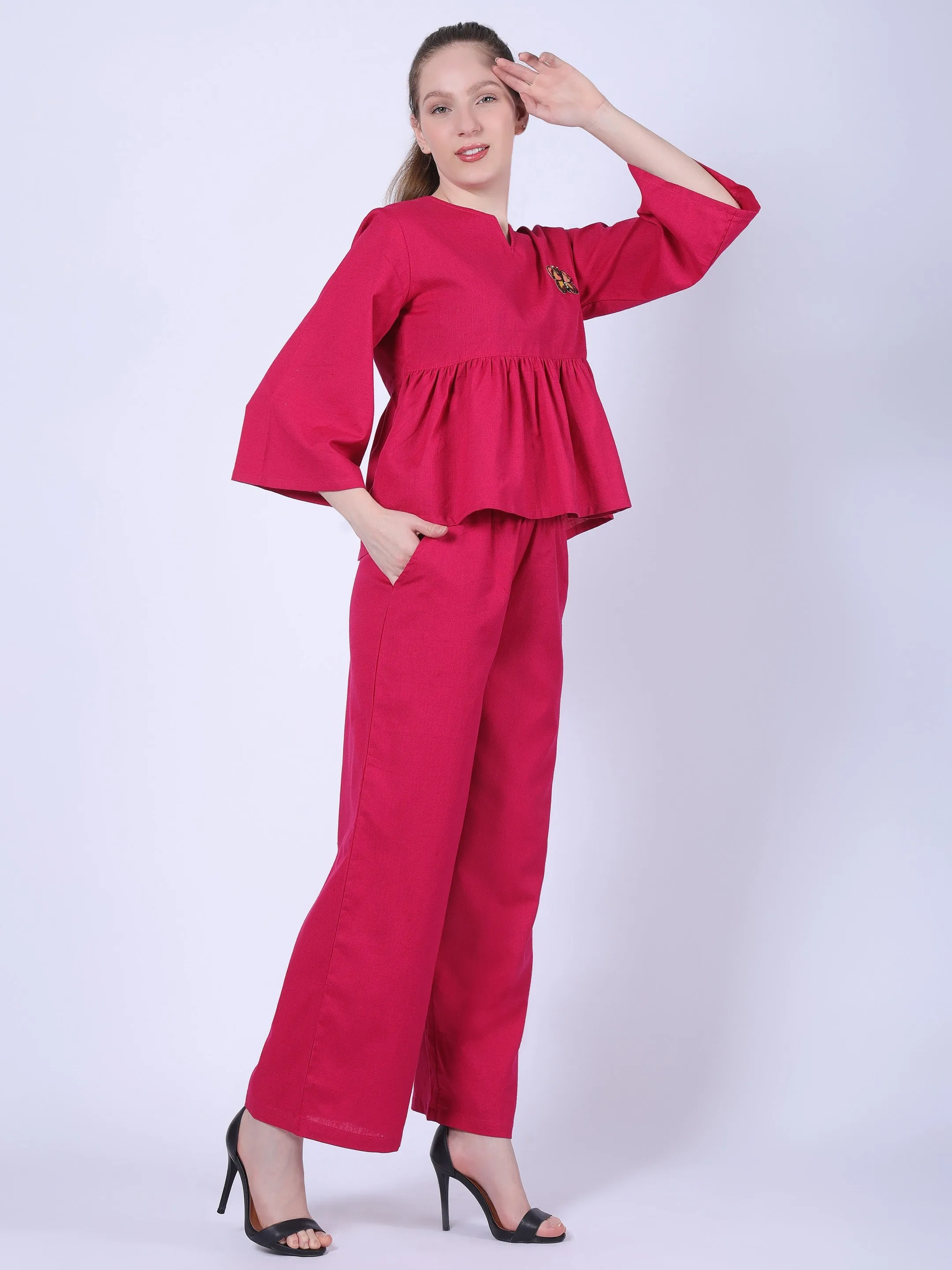 Raspberry Bloom Co-ord Set