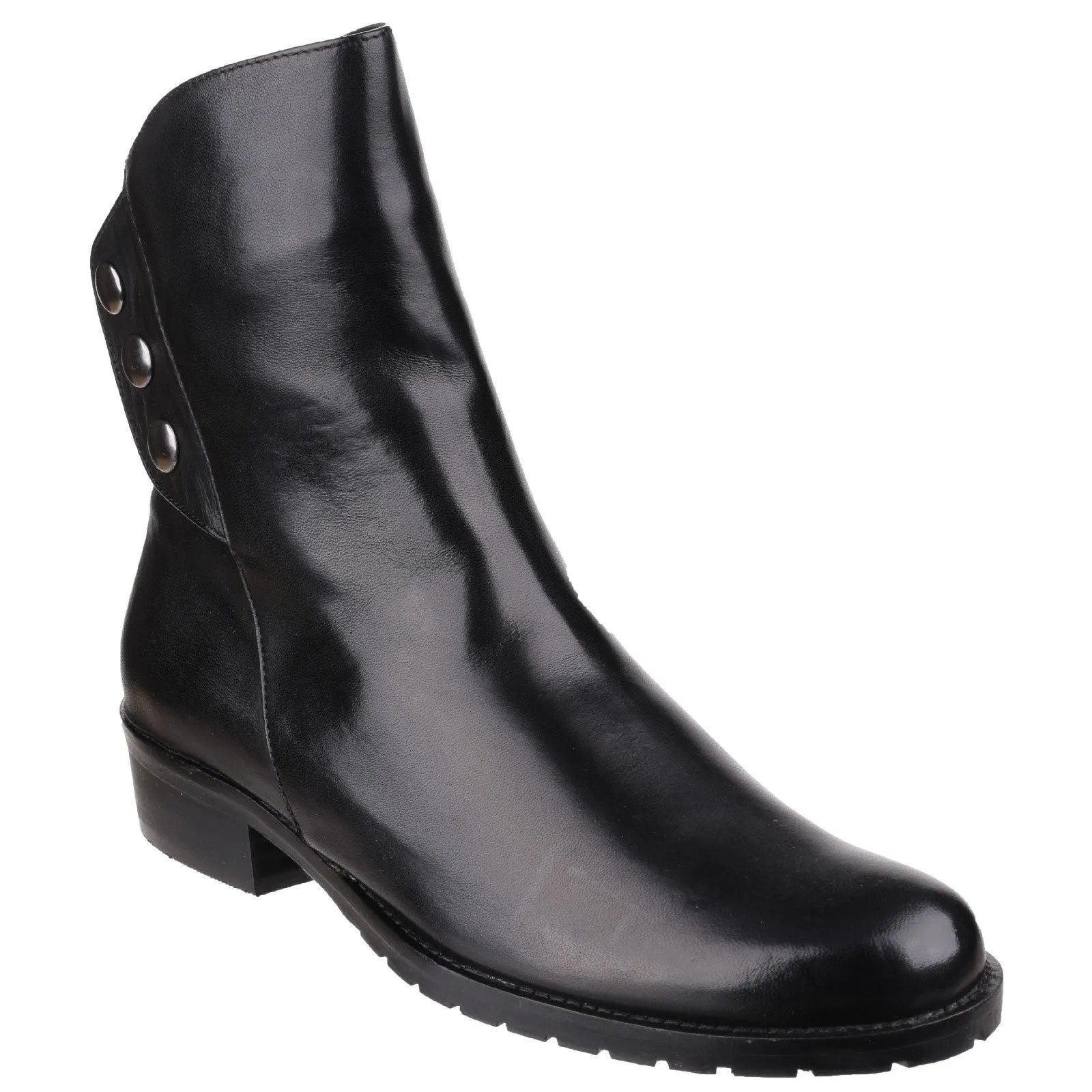 Riva Buttons Womens Ankle Boots