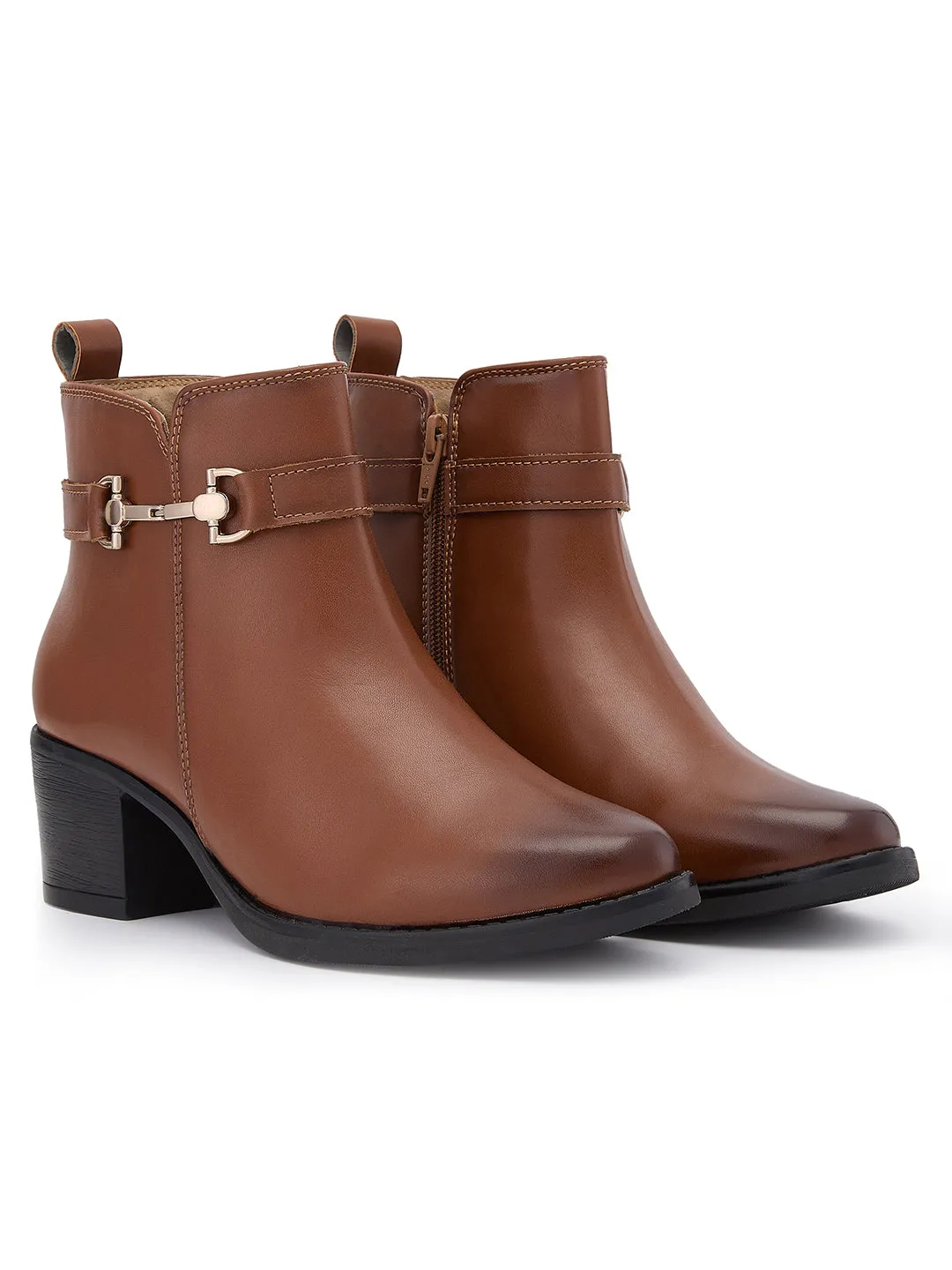 Rocia By Regal Tan Women Stylish Ankle Length Boots
