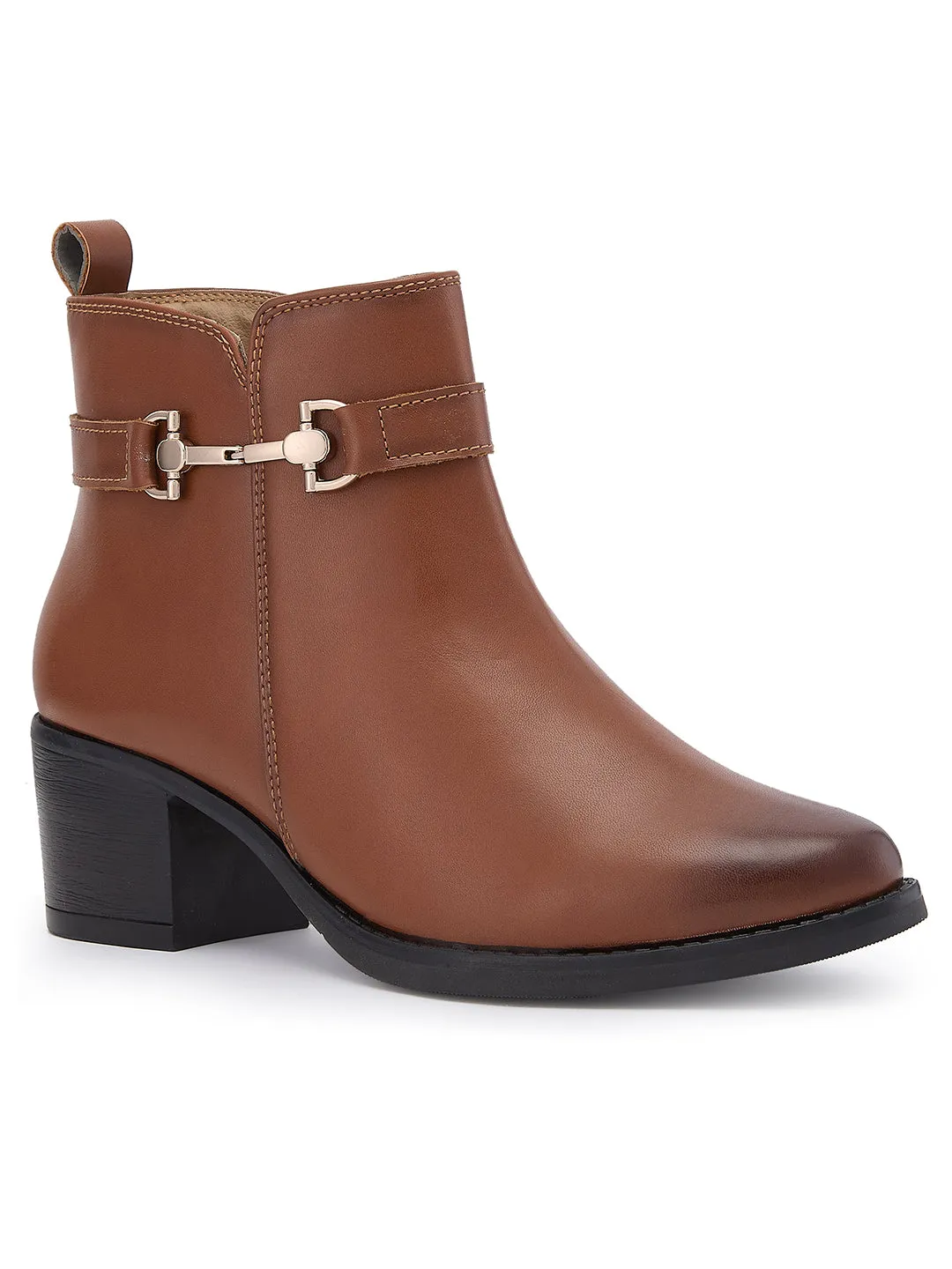 Rocia By Regal Tan Women Stylish Ankle Length Boots
