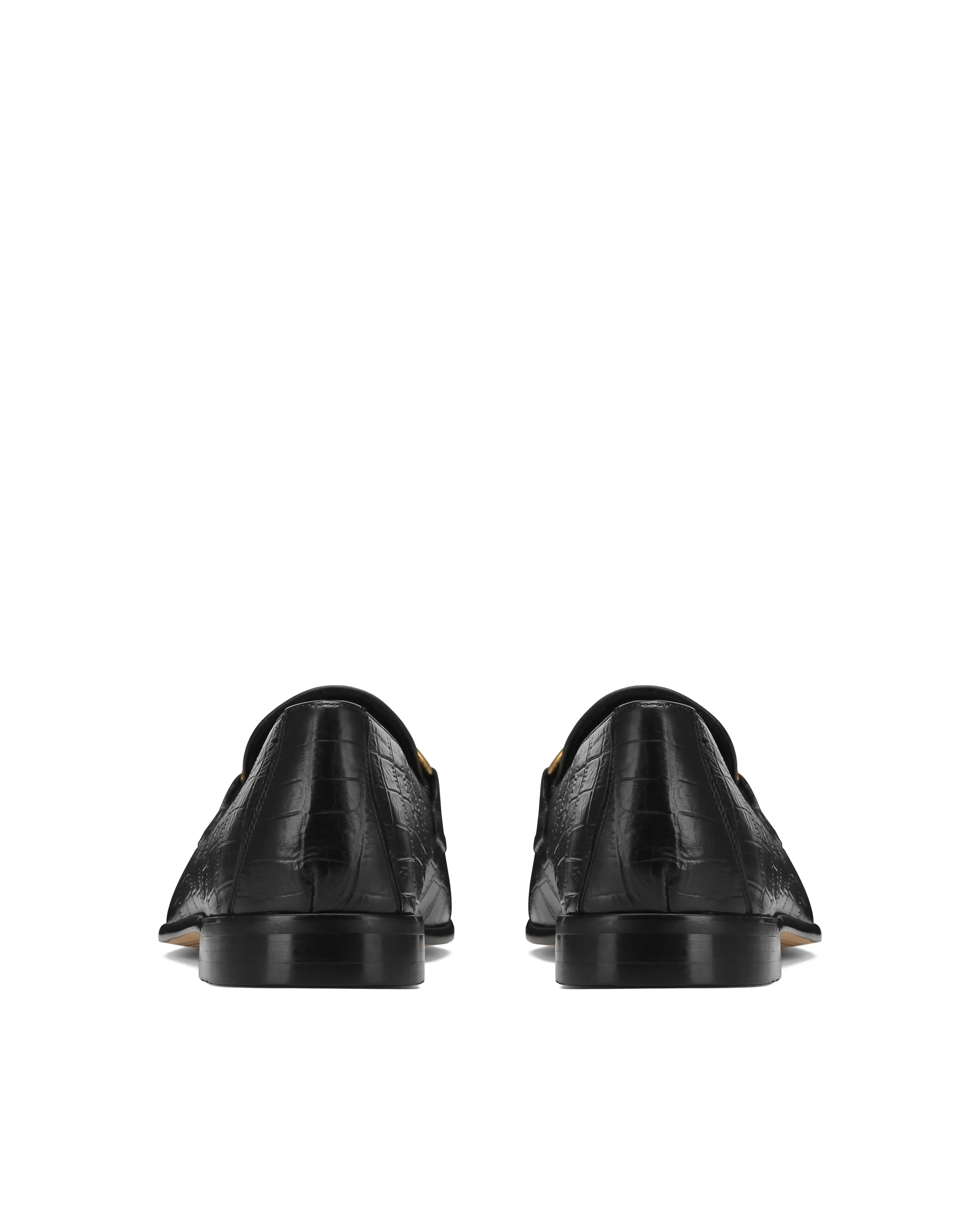 Roma Black Croc Leather