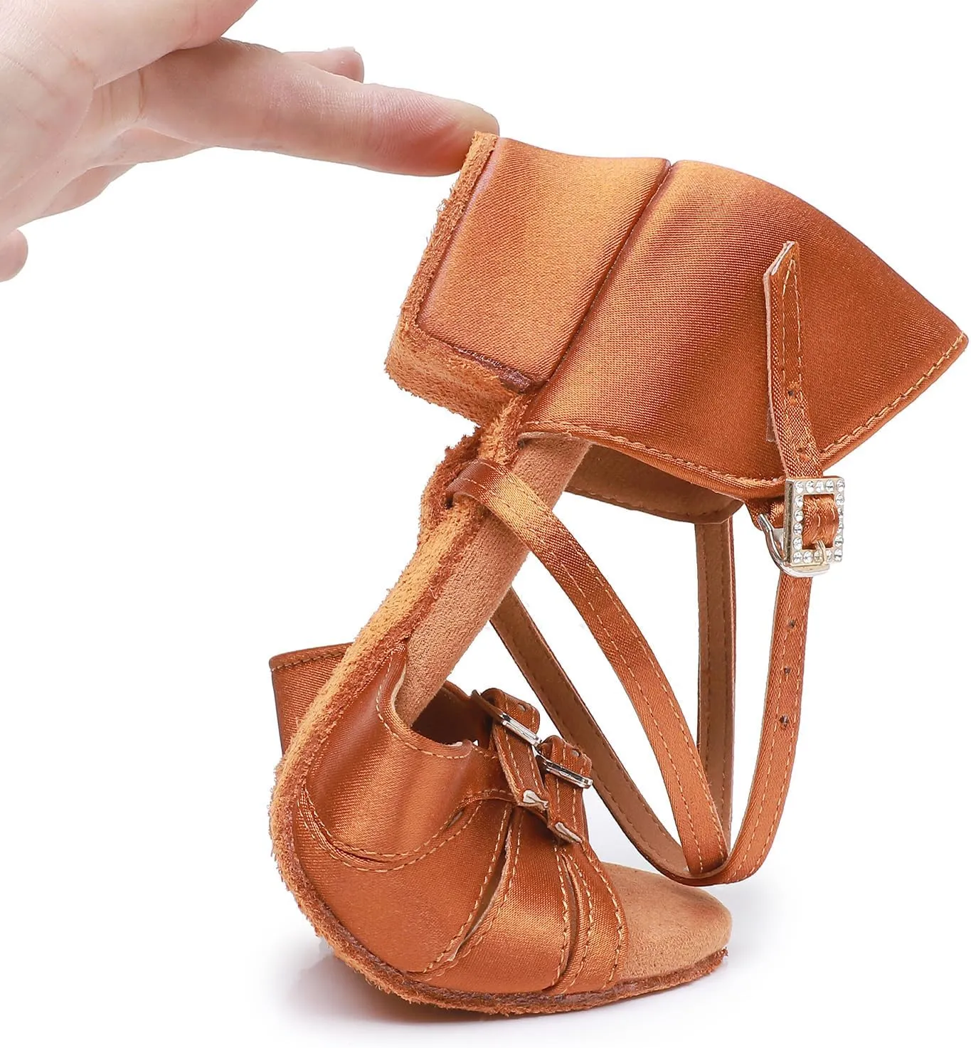 Rosefinch Latin Dance Shoes for Girls Adjustable 1.4" Low Heel Girls Dance Shoes Salsa Tango Practice