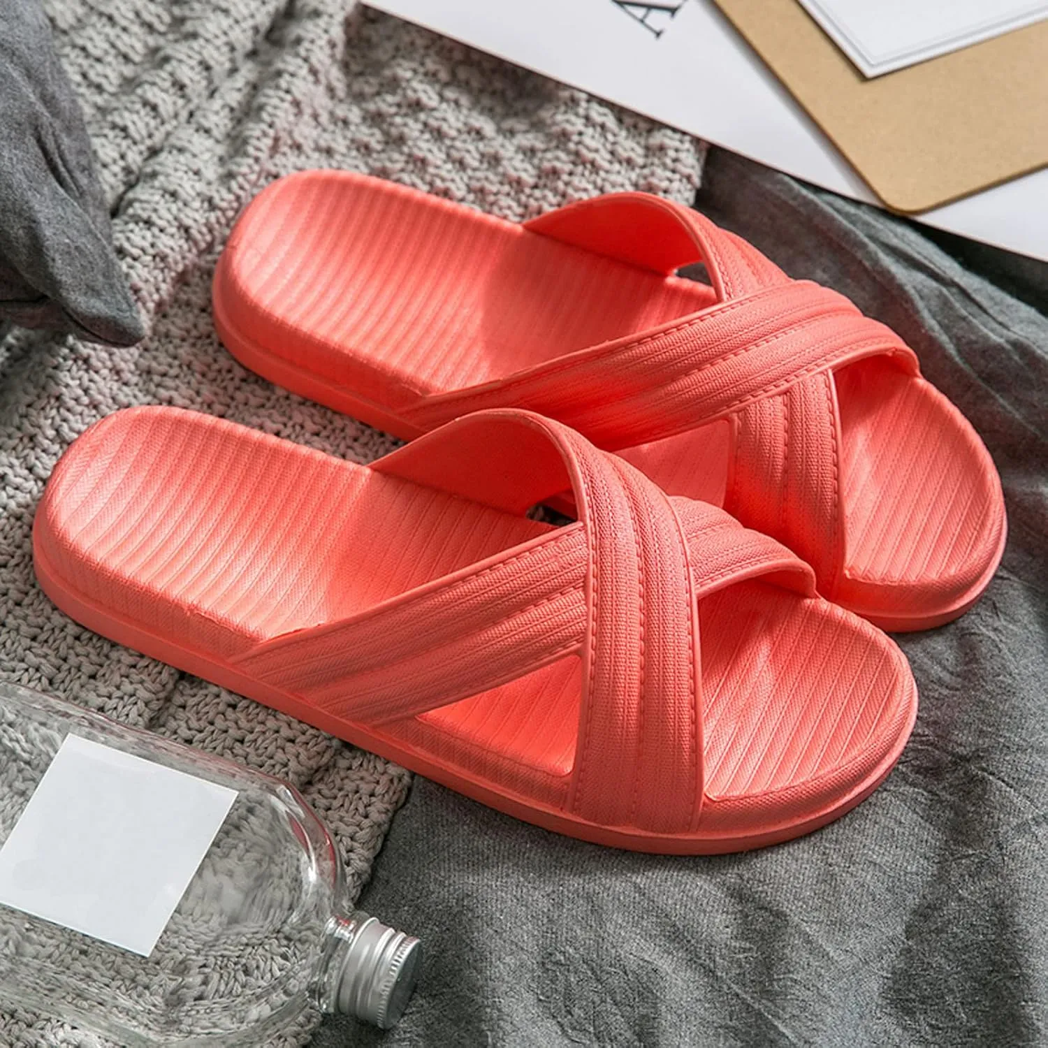 Sandal Slippers for Women Open Toe Shower Shoes Bathroom Sandals Breathable Slides Sandals Slides for Women