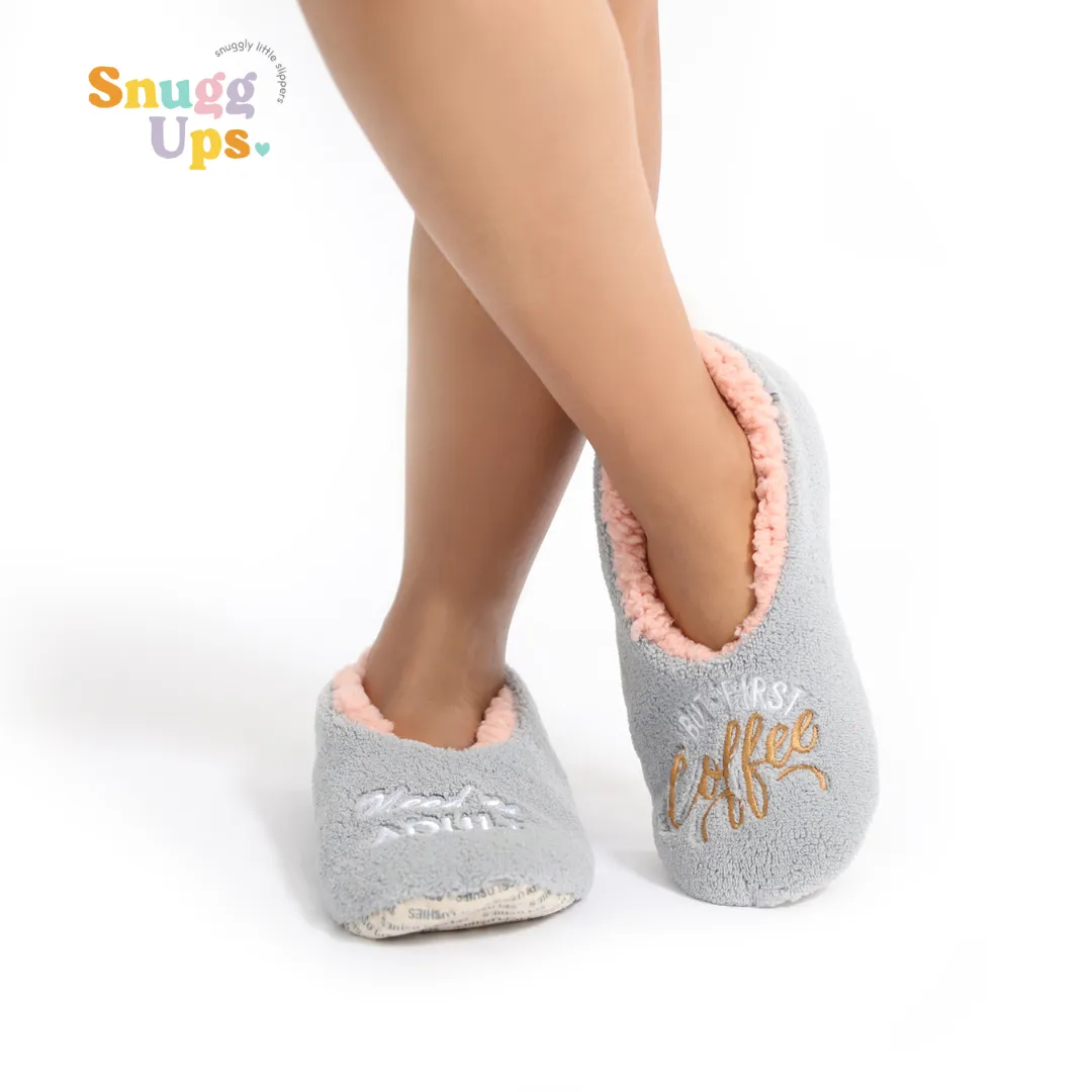 Splosh Women's Grey Coffee Slippers