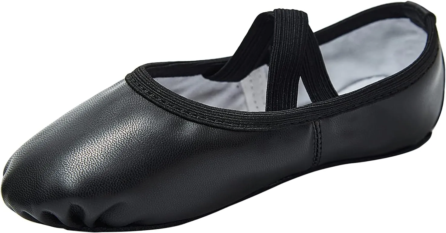 Stelle Ballet Shoes for Girls Toddler Dance Slippers Soft Leather Ballerina Boys Shoes for Toddler/Little Kid/Big Kid/Women