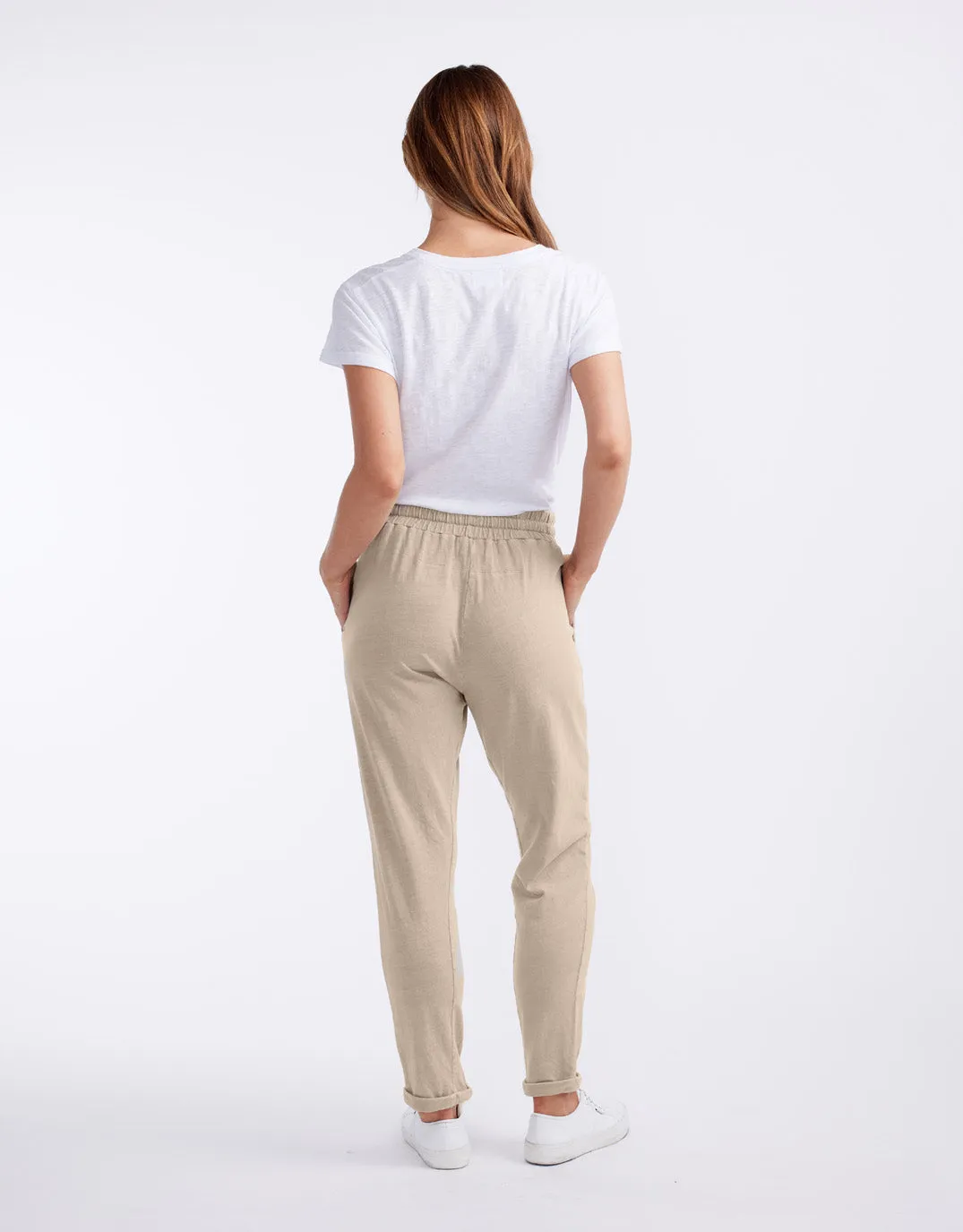 Sunset Throw On Lounge Pant - Stone